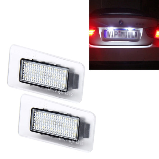 2 PCS LED License Plate Light with 18  SMD-3528 Lamps for Hyundai,2W 120LM,6000K, DC12V(White Light) - License Plate Lights by PMC Jewellery | Online Shopping South Africa | PMC Jewellery | Buy Now Pay Later Mobicred