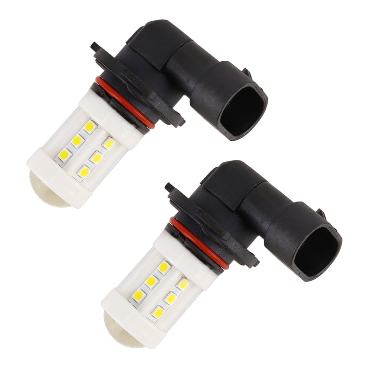 2 PCS 9005 4.5W DC 12V 6000K 360LM Car Auto Ceramics Fog Light 18LEDs SMD-3030 Lamps, with Projector Lens(White Light) - Fog / Driving Lights by PMC Jewellery | Online Shopping South Africa | PMC Jewellery | Buy Now Pay Later Mobicred