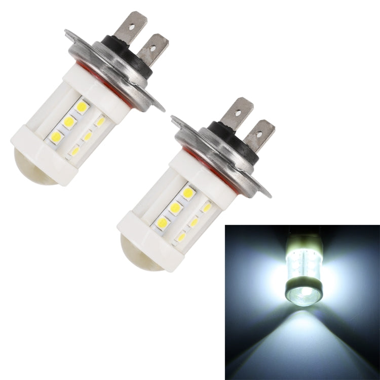 2 PCS H7 4.5W DC 12V 6000K 360LM Car Auto Ceramics Fog Light 18LEDs SMD-3030 Lamps, with Projector Lens(White Light) - Fog / Driving Lights by PMC Jewellery | Online Shopping South Africa | PMC Jewellery | Buy Now Pay Later Mobicred