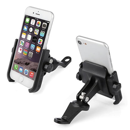 Motorcycle Rear View Mirror Aluminum Alloy Phone Bracket, Suitable for 4-6 inch Device(Black) - Holder by PMC Jewellery | Online Shopping South Africa | PMC Jewellery | Buy Now Pay Later Mobicred