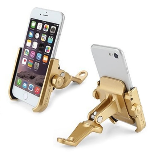 Motorcycle Rear View Mirror Aluminum Alloy Phone Bracket, Suitable for 4-6 inch Device(Gold) - Holder by PMC Jewellery | Online Shopping South Africa | PMC Jewellery | Buy Now Pay Later Mobicred