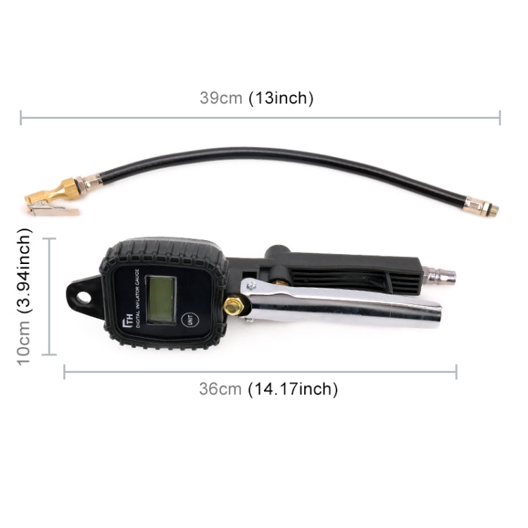 Car Multi-functional Digital LCD Display Tire Air Pressure Inflator Gauge Vehicle Tester Inflation Monitoring - Tire Pressure Gauges by PMC Jewellery | Online Shopping South Africa | PMC Jewellery | Buy Now Pay Later Mobicred