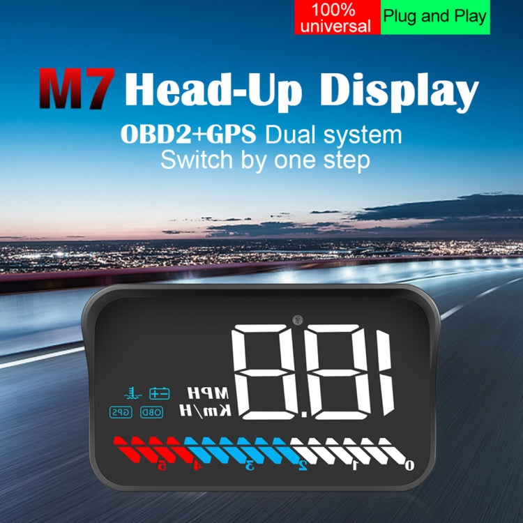 M7 3.5 inch Universal Car OBD2 + GPS HUD Vehicle-mounted Head Up Display Fuel Consumption - Head Up Display System by PMC Jewellery | Online Shopping South Africa | PMC Jewellery | Buy Now Pay Later Mobicred