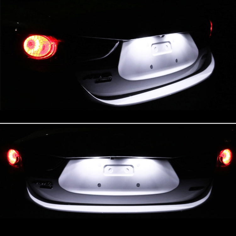 2 PCS DC 12V 3W 150LM 6000K LED License Plate Light 18LEDs SMD-3528 Bulbs Lamps for Ford Mustang 2010-2014 - License Plate Lights by PMC TechLife | Online Shopping South Africa | PMC TechLife | Buy Now Pay Later Mobicred