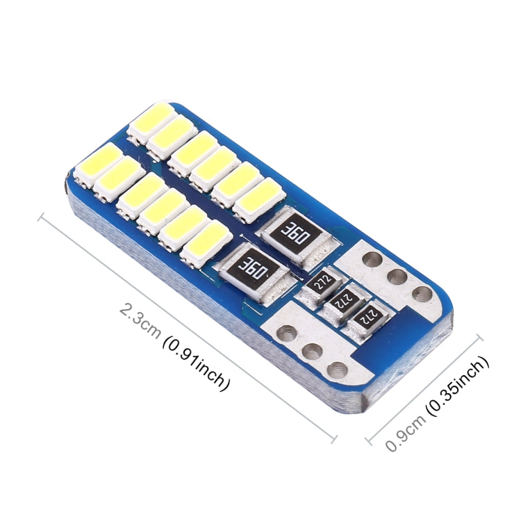 2 PCS T10 / W5W / 168 / 194 DC12V 1.4W 6000K 90LM 12LEDs SMD-3014 Car Reading Lamp Clearance Light, with Decoder - Clearance Lights by PMC Jewellery | Online Shopping South Africa | PMC Jewellery | Buy Now Pay Later Mobicred