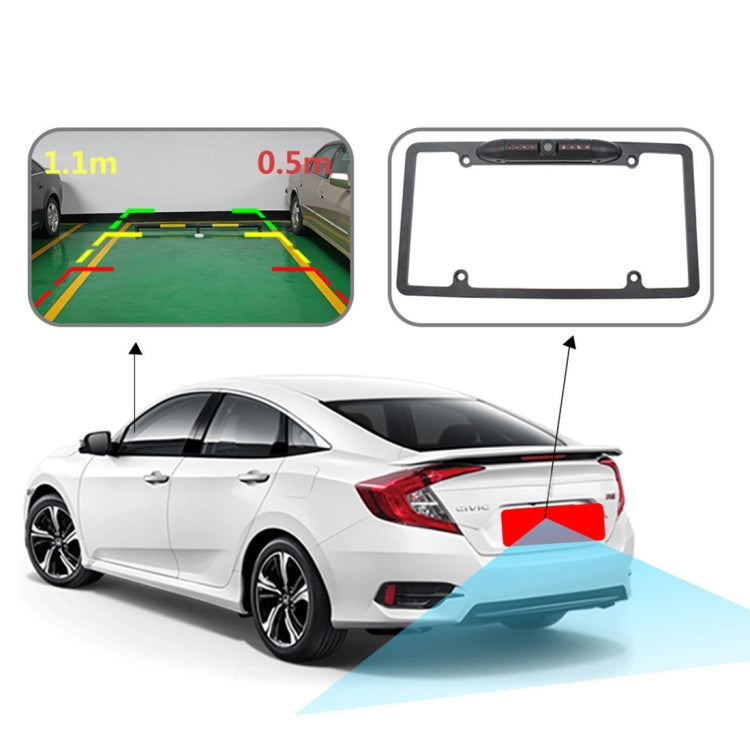 PZ422 America Car License Plate Frame 120 Degree Rear View Camera - Rear View Cameras by PMC Jewellery | Online Shopping South Africa | PMC Jewellery | Buy Now Pay Later Mobicred