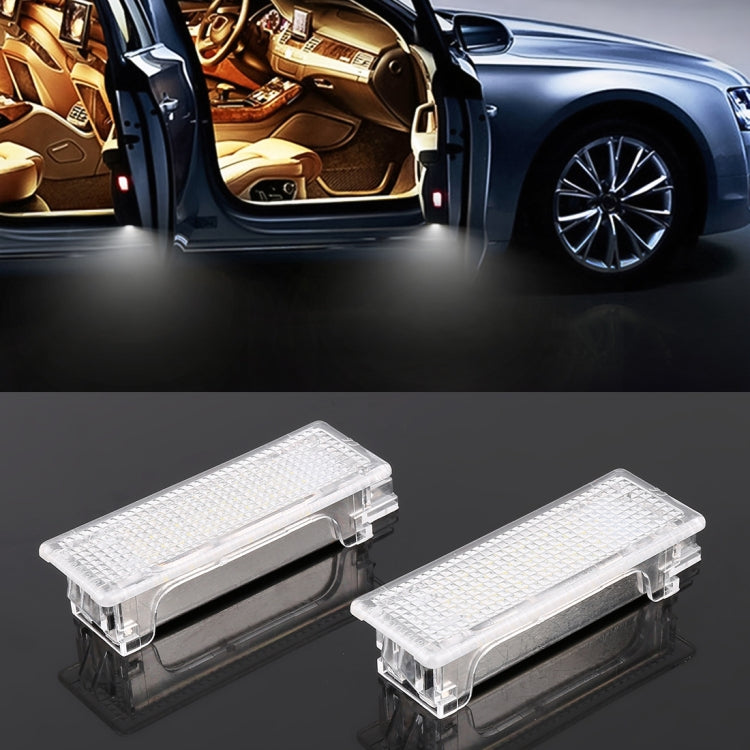 2 PCS LED Car DC 12V 1.5W 6000K 100LM Door Lights 18LEDs SMD-3528 Lamps for BMW E81(White Light) - Atmosphere lights by PMC Jewellery | Online Shopping South Africa | PMC Jewellery | Buy Now Pay Later Mobicred