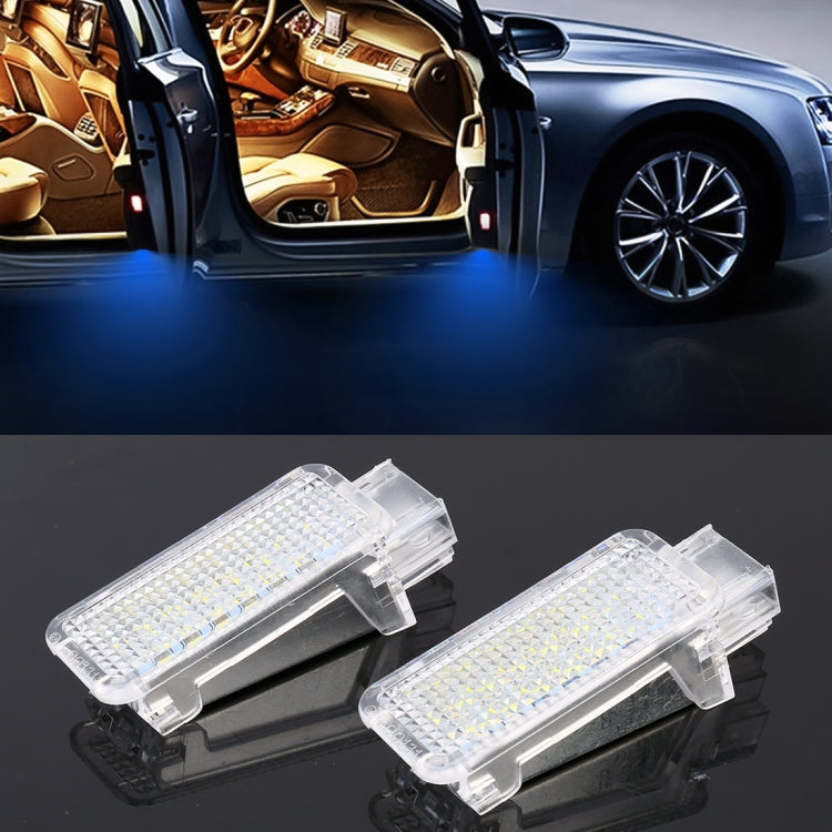 2 PCS LED Car DC 12V 1.5W Door Lights Lamps for Audi / Volkswagen(Blue Light) - Door Lights by PMC Jewellery | Online Shopping South Africa | PMC Jewellery | Buy Now Pay Later Mobicred