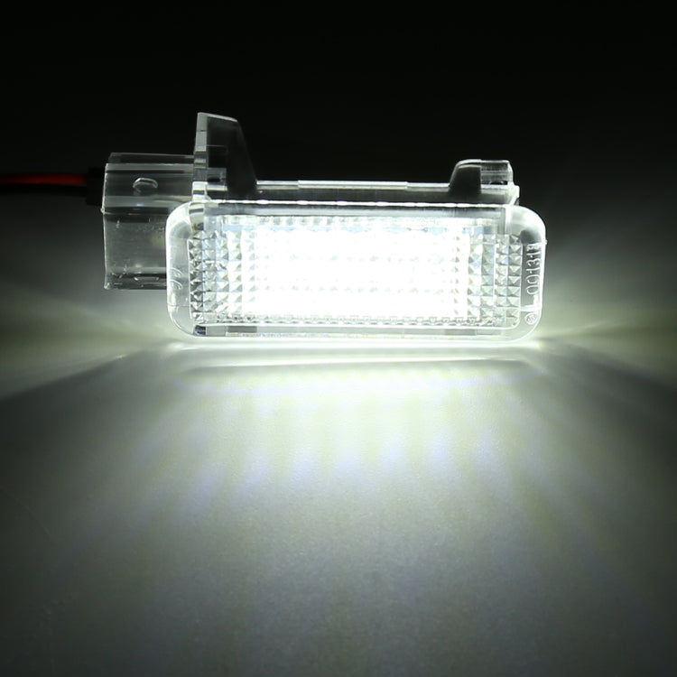 2 PCS LED Car DC 12V 1.5W Door Lights Lamps for Audi / Volkswagen(White Light) - free shipping - PMC Jewellery - Order now!