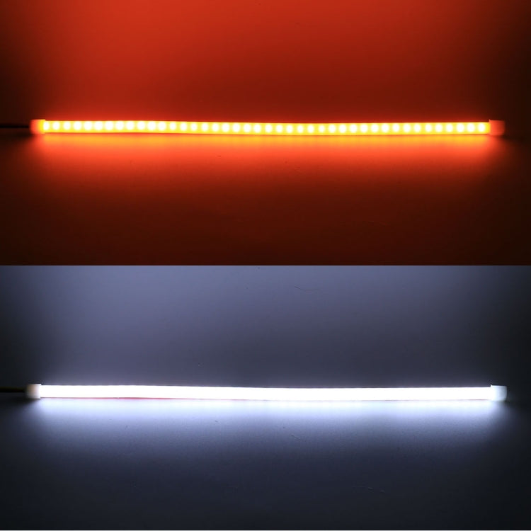 2 PCS 60cm DC12V 5W Ultra-thin Car Auto Double Colors Turn Lights / Running Lights (Turn Lights: Yellow Light; Running Lights: White Light) - Running Lights by PMC Jewellery | Online Shopping South Africa | PMC Jewellery | Buy Now Pay Later Mobicred