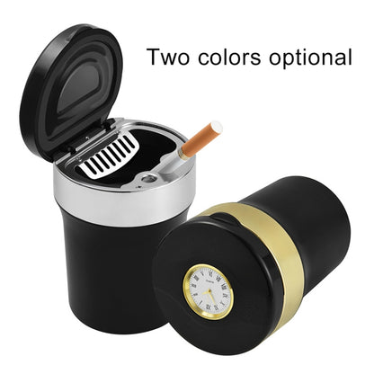 Multi-function Portable Creative LED Car Cigarette Ash Tray Ashtray with Clock(Gold) - Ashtrays by PMC Jewellery | Online Shopping South Africa | PMC Jewellery | Buy Now Pay Later Mobicred