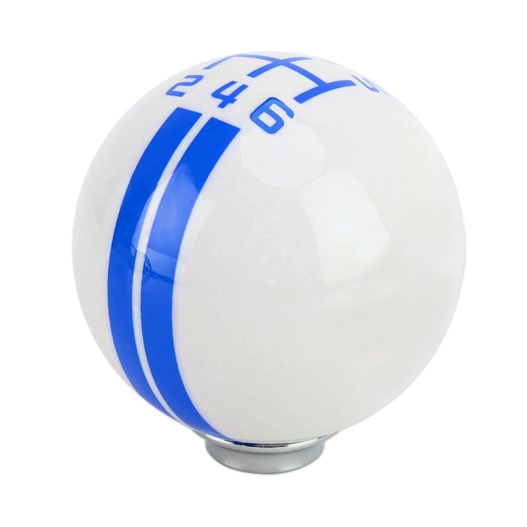 Universal Vehicle Ball Shape Modified Resin Shifter Manual 6-Speed Left-R Gear Shift Knob(Blue) - Shift Knob by PMC Jewellery | Online Shopping South Africa | PMC Jewellery | Buy Now Pay Later Mobicred