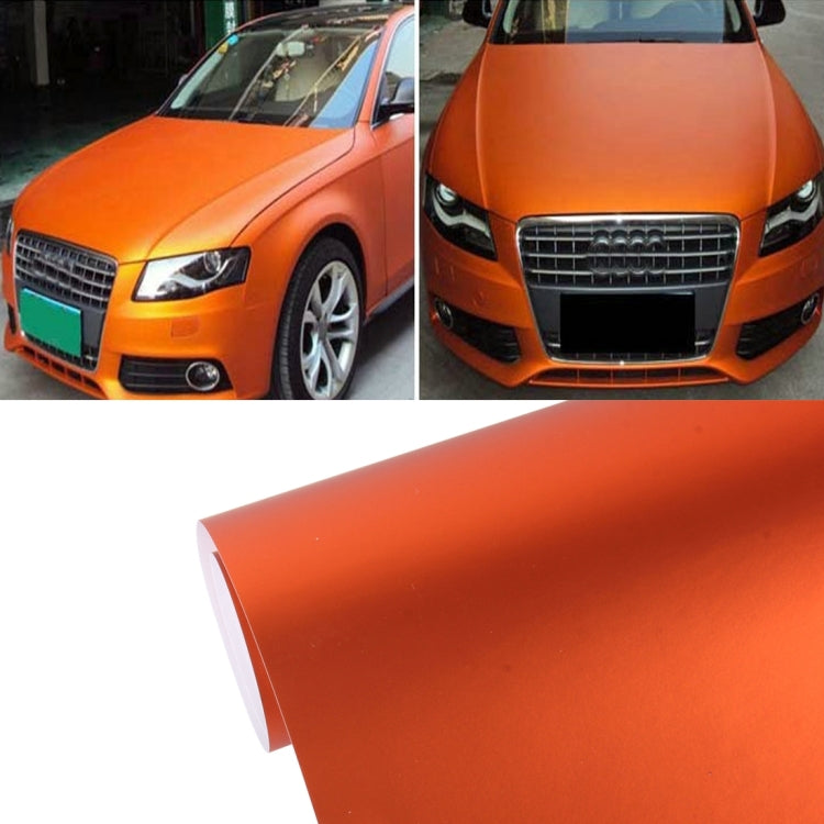 1.52m �� 0.5m Ice Blue Metallic Matte Icy Ice Car Decal Wrap Auto Wrapping Vehicle Sticker Motorcycle Sheet Tint Vinyl Air Bubble Free(Orange) - Auto Film by PMC TechLife | Online Shopping South Africa | PMC TechLife | Buy Now Pay Later Mobicred