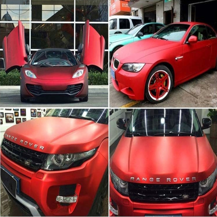 1.52m �� 0.5m Ice Blue Metallic Matte Icy Ice Car Decal Wrap Auto Wrapping Vehicle Sticker Motorcycle Sheet Tint Vinyl Air Bubble Free(Red) - Auto Film by PMC TechLife | Online Shopping South Africa | PMC TechLife | Buy Now Pay Later Mobicred
