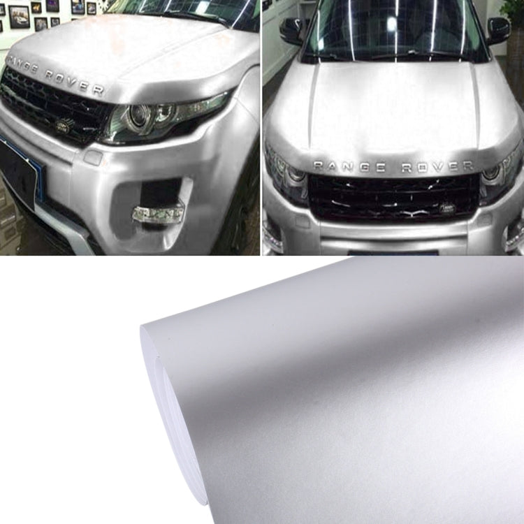 1.52m �� 0.5m Ice Blue Metallic Matte Icy Ice Car Decal Wrap Auto Wrapping Vehicle Sticker Motorcycle Sheet Tint Vinyl Air Bubble Free(Silver) - Auto Film by PMC TechLife | Online Shopping South Africa | PMC TechLife | Buy Now Pay Later Mobicred