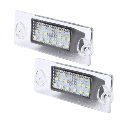 2 PCS License Plate Light with 18  SMD-3528 Lamps for Audi，2W 120LM, DC12V (White Light) - License Plate Lights by PMC Jewellery | Online Shopping South Africa | PMC Jewellery | Buy Now Pay Later Mobicred