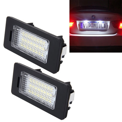 2 PCS 2W 120 LM Car License Plate Light with 24 SMD-3528 Lamps for Audi,Volkswagen, DC 12V - License Plate Lights by PMC Jewellery | Online Shopping South Africa | PMC Jewellery | Buy Now Pay Later Mobicred