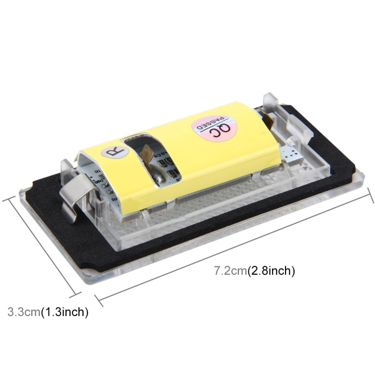 2 PCS License Plate Light with 18  SMD-3528 Lamps for BMW E46 2D M3 1998-2003,2W 120LM,6000K, DC12V (White Light) - License Plate Lights by PMC TechLife | Online Shopping South Africa | PMC TechLife | Buy Now Pay Later Mobicred
