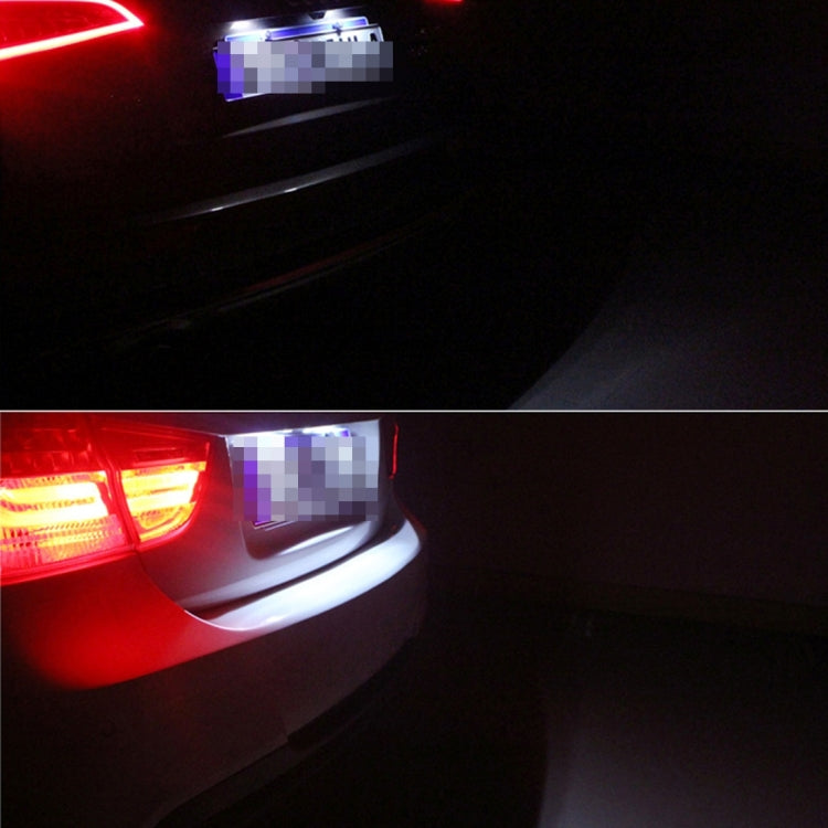 2 PCS License Plate Light with 18  SMD-3528 Lamps for BMW E46 2D M3 1998-2003,2W 120LM,6000K, DC12V (White Light) - License Plate Lights by PMC TechLife | Online Shopping South Africa | PMC TechLife | Buy Now Pay Later Mobicred
