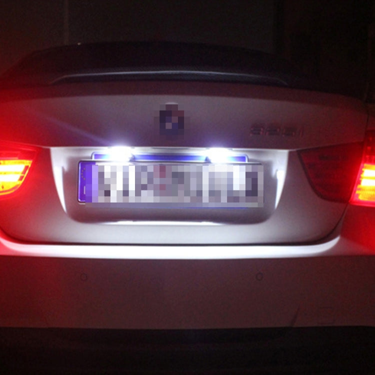 2 PCS License Plate Light with 18  SMD-3528 Lamps for BMW E46 2D M3 1998-2003,2W 120LM,6000K, DC12V (White Light) - License Plate Lights by PMC TechLife | Online Shopping South Africa | PMC TechLife | Buy Now Pay Later Mobicred