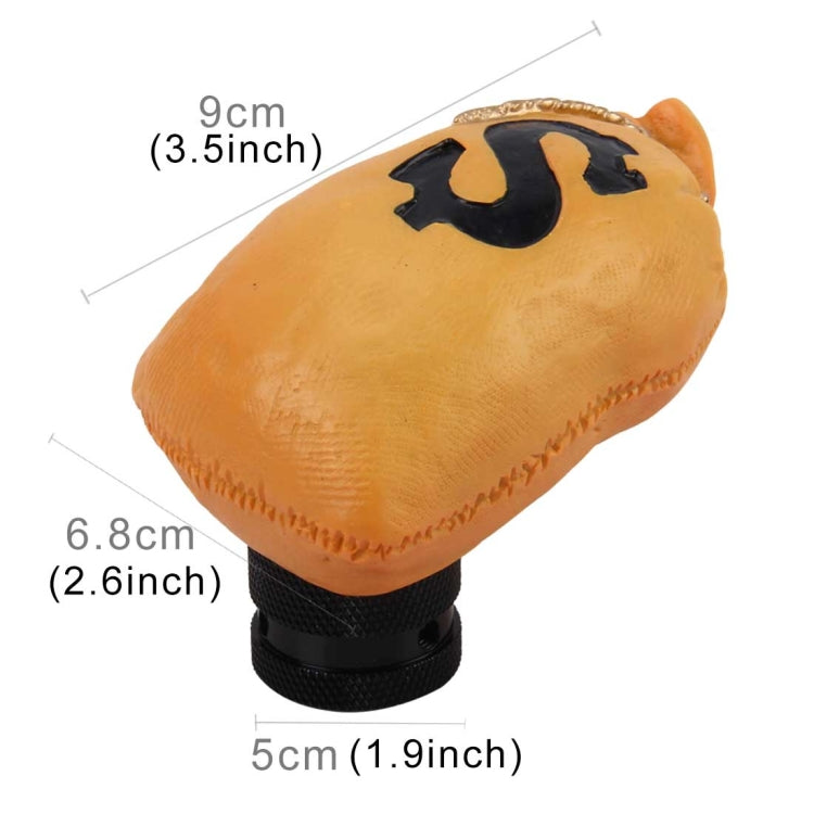 Dollar Money Bag Shaped Universal Vehicle Car Shifter Cover Manual Automatic Gear Shift Knob - Shift Knob by PMC TechLife | Online Shopping South Africa | PMC TechLife | Buy Now Pay Later Mobicred