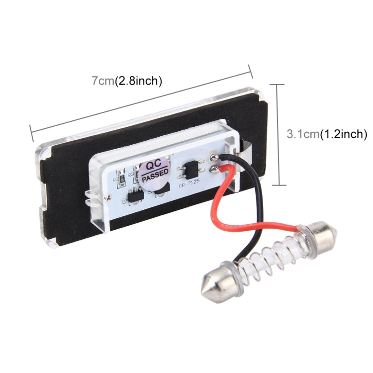 2 PCS License Plate Light with 18  SMD-3528 Lamps for BMW MINI R56,2W 120LM,6000K, DC12V (White Light) - License Plate Lights by PMC TechLife | Online Shopping South Africa | PMC TechLife | Buy Now Pay Later Mobicred