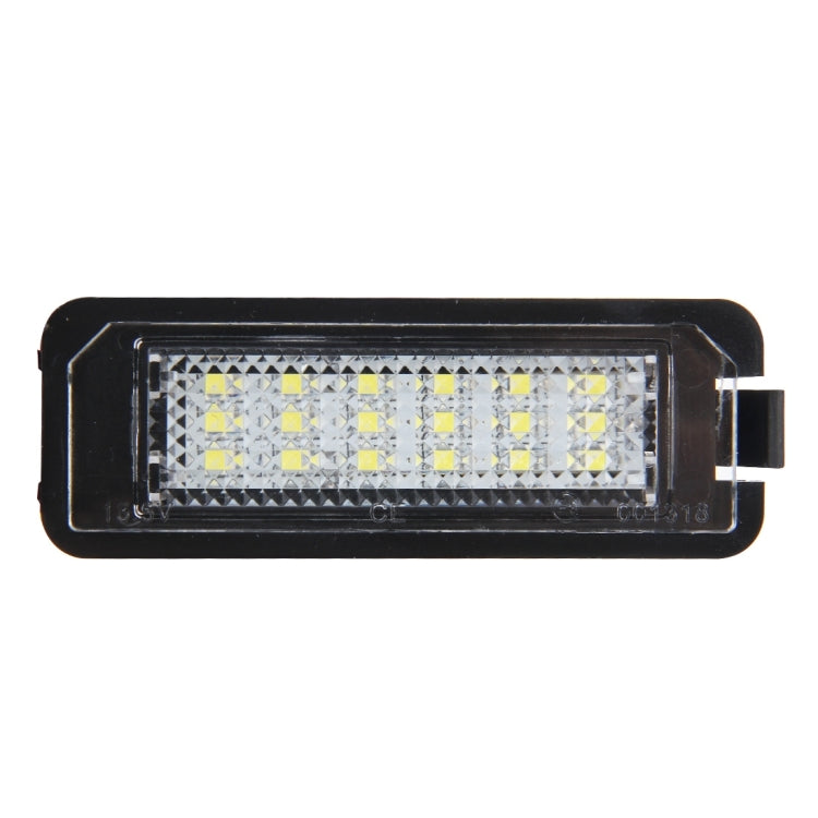 2 PCS License Plate Light with 18  SMD-3528 Lamps for Volkswagen,2W 120LM,6000K, DC12V(White Light) - License Plate Lights by PMC Jewellery | Online Shopping South Africa | PMC Jewellery