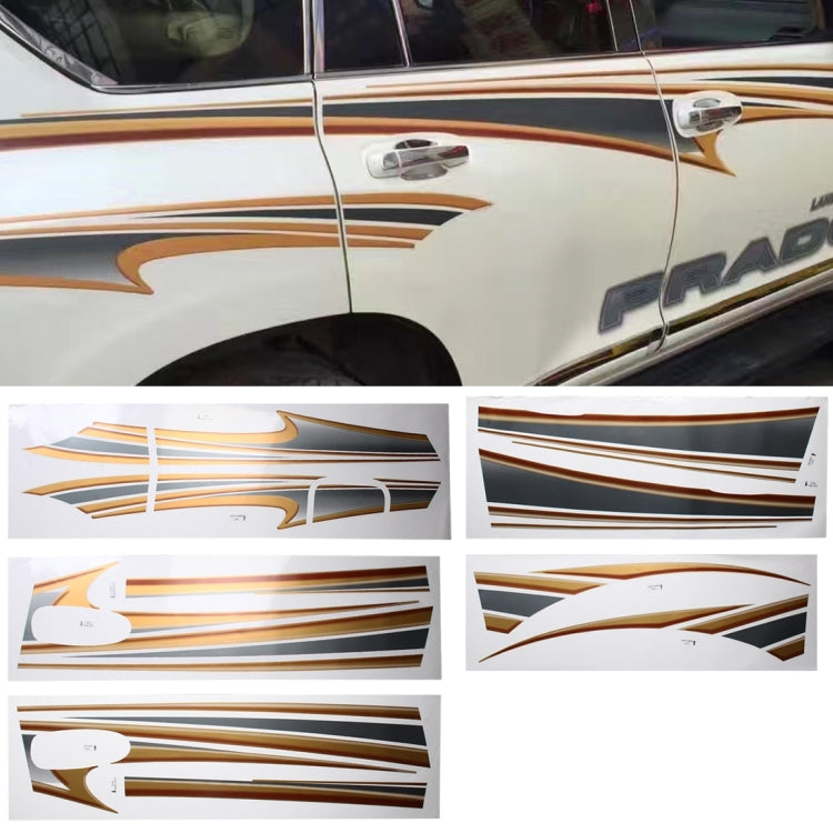 5 PCS SUV Body Decorative Strip Brand Car Streamline Shining Sticker for Toyota Prado4000 2011 Version - Decorative Sticker by PMC Jewellery | Online Shopping South Africa | PMC Jewellery | Buy Now Pay Later Mobicred