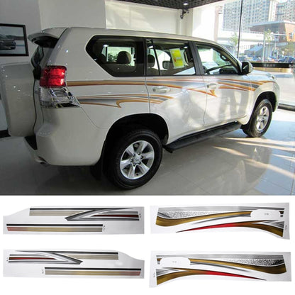 4 PCS SUV Body Decorative Strip Brand Car Streamline Shining Sticker for Toyota Prado 2016 Version - Decorative Sticker by PMC Jewellery | Online Shopping South Africa | PMC Jewellery | Buy Now Pay Later Mobicred