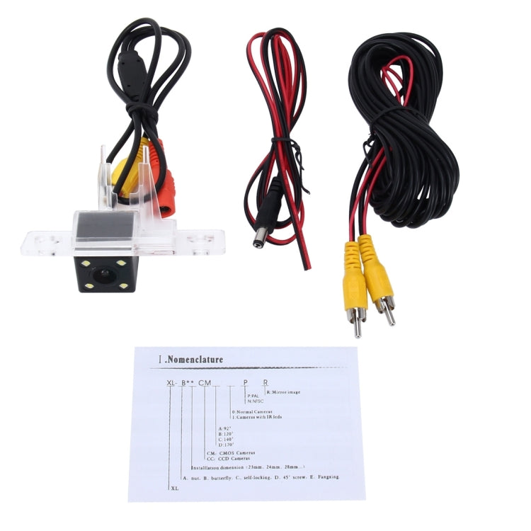 656��492 Effective Pixel  NTSC 60HZ CMOS II Waterproof Car Rear View Backup Camera With 4 LED Lamps for Volkswagen 2008-2010 Version Touareg - Rear View Cameras by PMC TechLife | Online Shopping South Africa | PMC TechLife | Buy Now Pay Later Mobicred