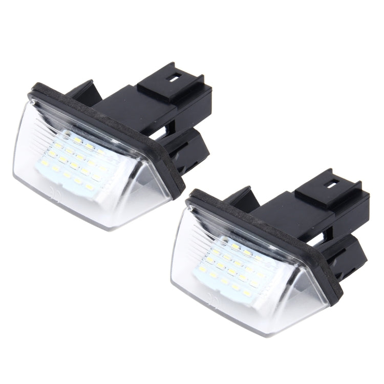 2 PCS License Plate Light with 24 SMD-3528 Lamps for Peugeot Citroen(White Light) - License Plate Lights by PMC Jewellery | Online Shopping South Africa | PMC Jewellery | Buy Now Pay Later Mobicred