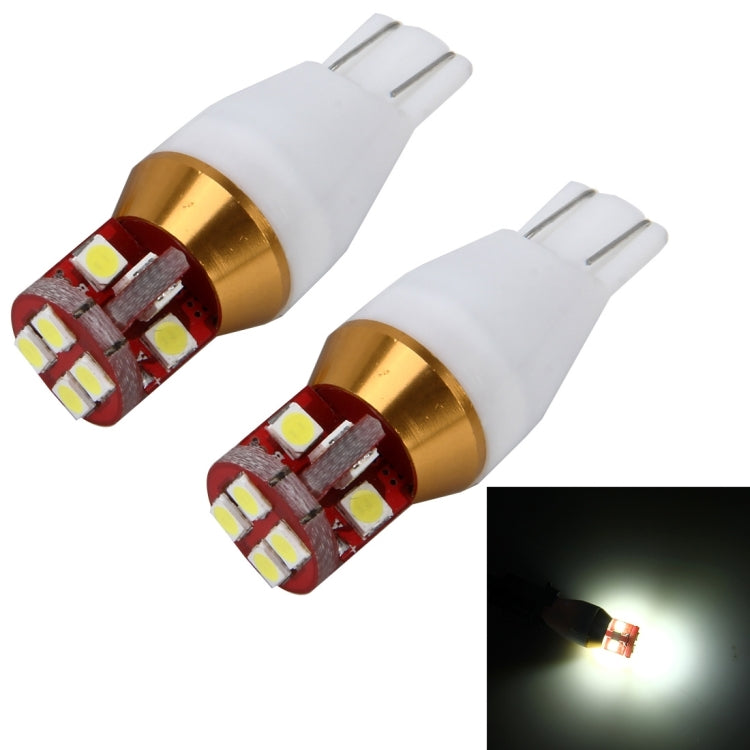 2 PCS T15 5W 450 LM 6000K Car Clearance Lights with 12 SMD-3030-LED Lamps, DC 12V(White Light) - Clearance Lights by PMC Jewellery | Online Shopping South Africa | PMC Jewellery | Buy Now Pay Later Mobicred