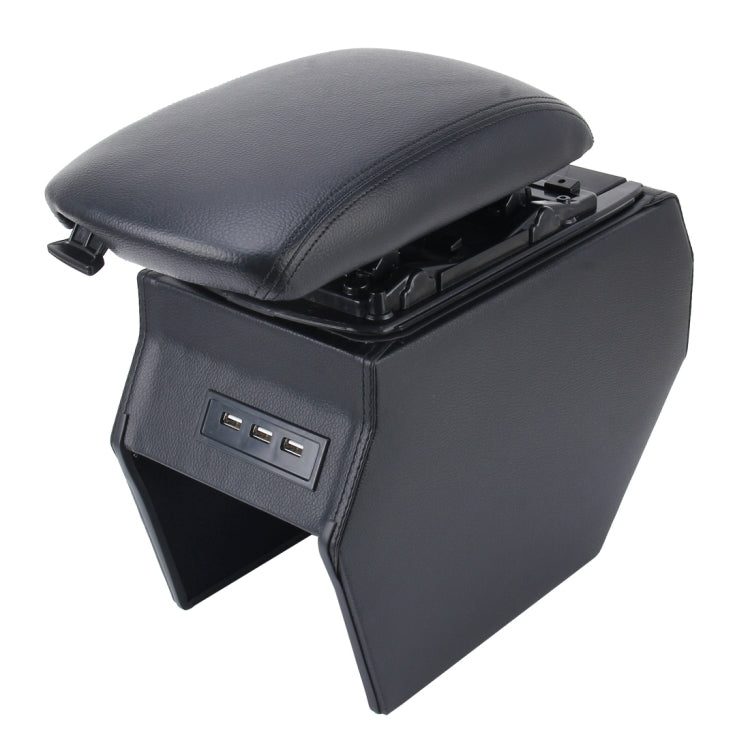 Car ABS Leather Wrapped  Armrest Box with Fast Charge USB Holes and Cables for Peugeot 2008 - Stowing Tidying by PMC Jewellery | Online Shopping South Africa | PMC Jewellery | Buy Now Pay Later Mobicred