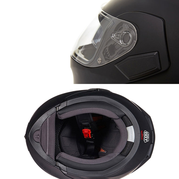 GXT Motorcycle ABS Shell Anti-fog  Double-len Inner Sun Visor Safety Helmet, Size: M(Matte Black) - Helmets by GXT | Online Shopping South Africa | PMC Jewellery