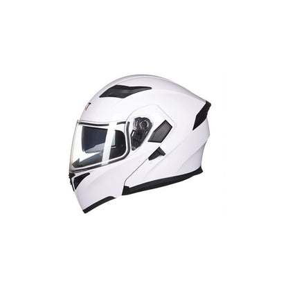 GXT Motorcycle ABS Shell Anti-fog  Double-len Inner Sun Visor Safety Helmet, Size: M(White) - Helmets by GXT | Online Shopping South Africa | PMC Jewellery | Buy Now Pay Later Mobicred