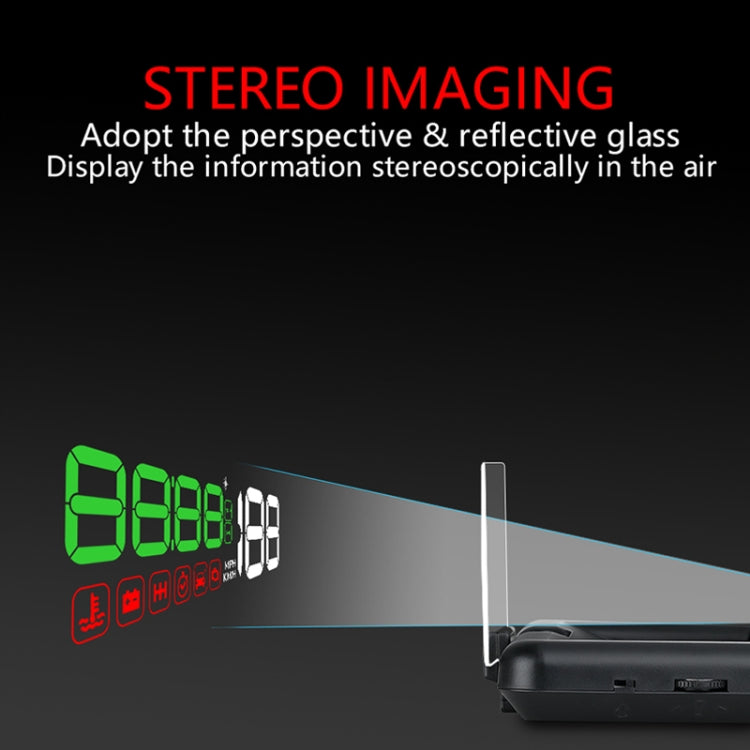 C500 Car HUD Virtual HD Projection Head-up Display, With Adjustable Reflection Board, Speed & RPM & Water Temperature & Oil Consumption & Driving Distance / Time & Voltage Display, Over Speed Alarm, Connect OBD2 Interface(Green) - Head Up Display System by PMC TechLife | Online Shopping South Africa | PMC TechLife | Buy Now Pay Later Mobicred
