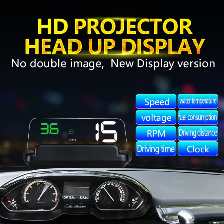 C500 Car HUD Virtual HD Projection Head-up Display, With Adjustable Reflection Board, Speed & RPM & Water Temperature & Oil Consumption & Driving Distance / Time & Voltage Display, Over Speed Alarm, Connect OBD2 Interface(Green) - Head Up Display System by PMC TechLife | Online Shopping South Africa | PMC TechLife | Buy Now Pay Later Mobicred