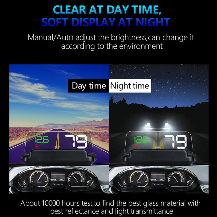 C500 Car HUD Virtual HD Projection Head-up Display, With Adjustable Reflection Board, Speed & RPM & Water Temperature & Oil Consumption & Driving Distance / Time & Voltage Display, Over Speed Alarm, Connect OBD2 Interface(Green) - Head Up Display System by PMC TechLife | Online Shopping South Africa | PMC TechLife | Buy Now Pay Later Mobicred