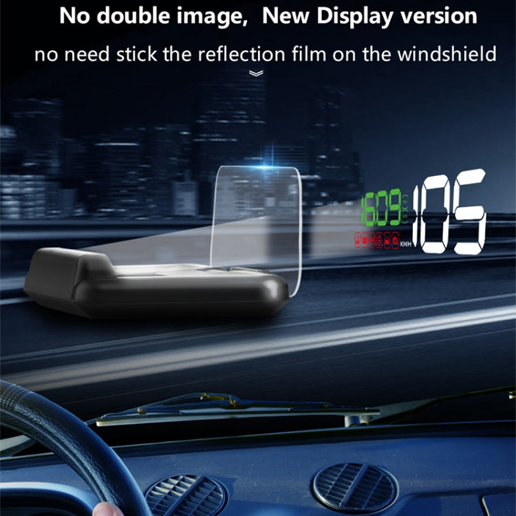 C500 Car HUD Virtual HD Projection Head-up Display, With Adjustable Reflection Board, Speed & RPM & Water Temperature & Oil Consumption & Driving Distance / Time & Voltage Display, Over Speed Alarm, Connect OBD2 Interface(White) - free shipping - PMC TechLife - Order now!