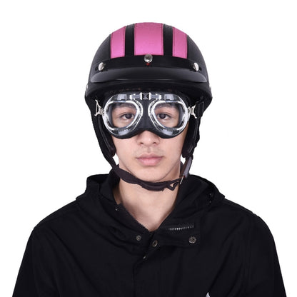 Winter Season Motorcycle Breathable Safty Helmet(Pink) - Helmets by PMC Jewellery | Online Shopping South Africa | PMC Jewellery | Buy Now Pay Later Mobicred