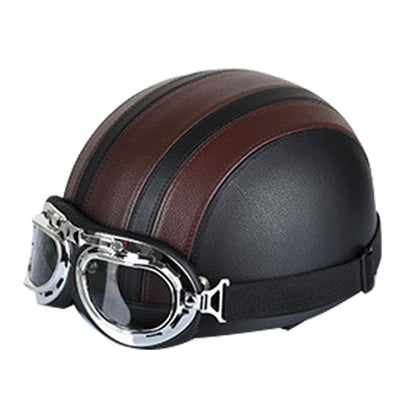 Winter Season Motorcycle Breathable Safty Helmet(Coffee) - Helmets by PMC Jewellery | Online Shopping South Africa | PMC Jewellery | Buy Now Pay Later Mobicred