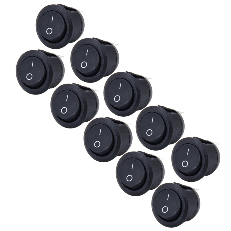 10 PCS Car Auto Universal DIY 3 Pin Round Cap OFF- ON Push Button - Car Switches by PMC Jewellery | Online Shopping South Africa | PMC Jewellery