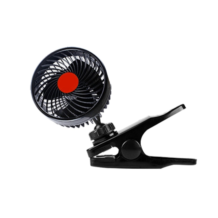 HUXIN HX-T604E 12W 6inch 360 Degree Adjustable Rotation Clip One Head Low Noise Mini Electric Car Fan with Roller Switch, DC24V - Heating & Fans by PMC TechLife | Online Shopping South Africa | PMC TechLife | Buy Now Pay Later Mobicred
