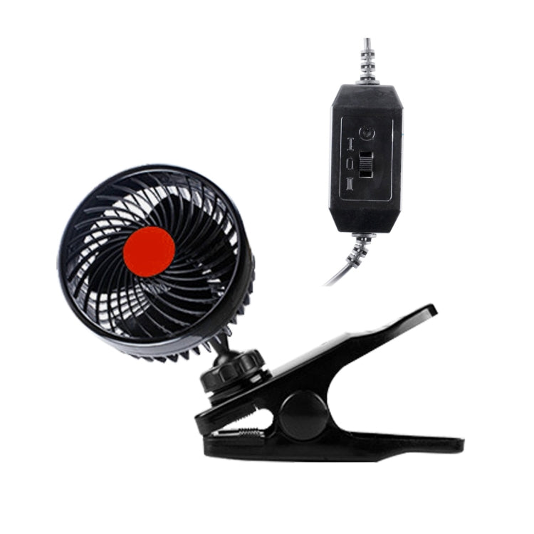 HUXIN HX-T604E 12W 6inch 360 Degree Adjustable Rotation Clip One Head Low Noise Mini Electric Car Fan with Roller Switch, DC24V - Heating & Fans by PMC TechLife | Online Shopping South Africa | PMC TechLife | Buy Now Pay Later Mobicred