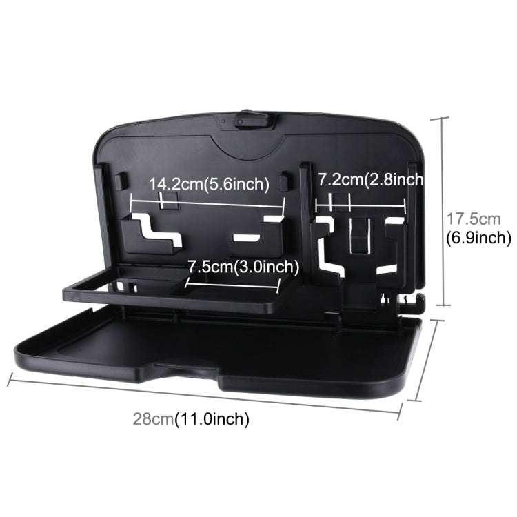 SHUNWEI SD-1509 Car Auto Back Seat Folding Table Drink Food Cup Tray Holder Stand Desk Multi-purpose Travel Dining Tray(Black) - Stowing Tidying by SHUNWEI | Online Shopping South Africa | PMc TechLife | Buy Now Pay Later Mobicred