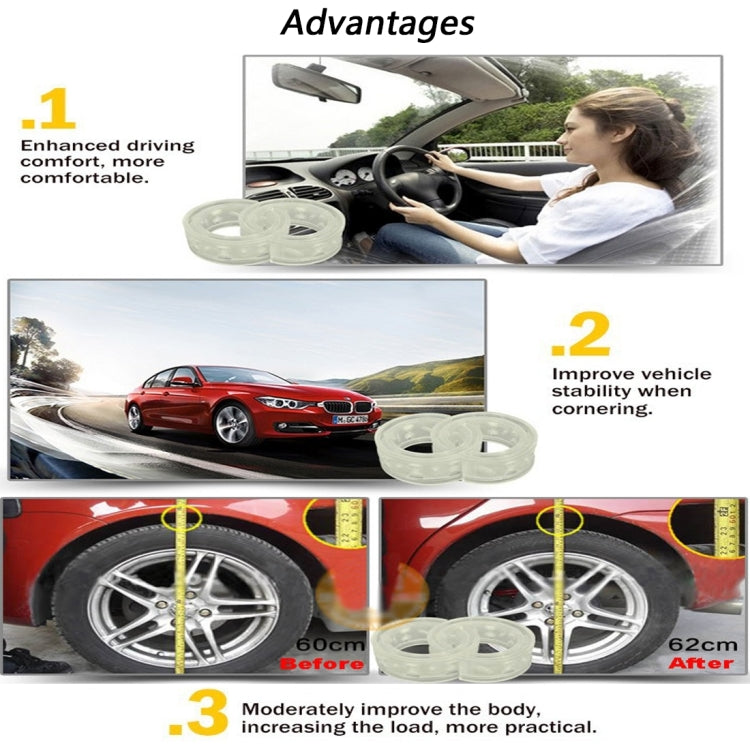 2 PCS Car Auto D Type Shock Absorber Spring Bumper Power Cushion Buffer, Spring Spacing: 22mm, Colloid Height: 43mm - Power Cushion by PMC Jewellery | Online Shopping South Africa | PMC Jewellery