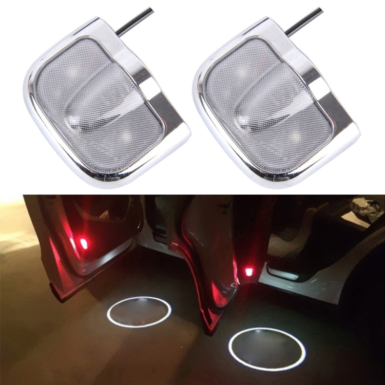 2 PCS LED Car Door Welcome Logo Car Brand Shadow Light Laser Projector Lamp for Renault(Silver) - Door Lights by PMC Jewellery | Online Shopping South Africa | PMC Jewellery | Buy Now Pay Later Mobicred