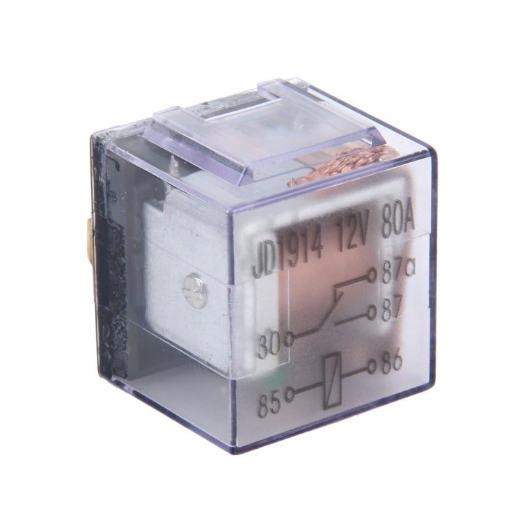 10 PCS JD-1914 80 AMP 12V Waterproof Car Auto Five Plugs Relay with Warning Light - Relays by PMC Jewellery | Online Shopping South Africa | PMC Jewellery