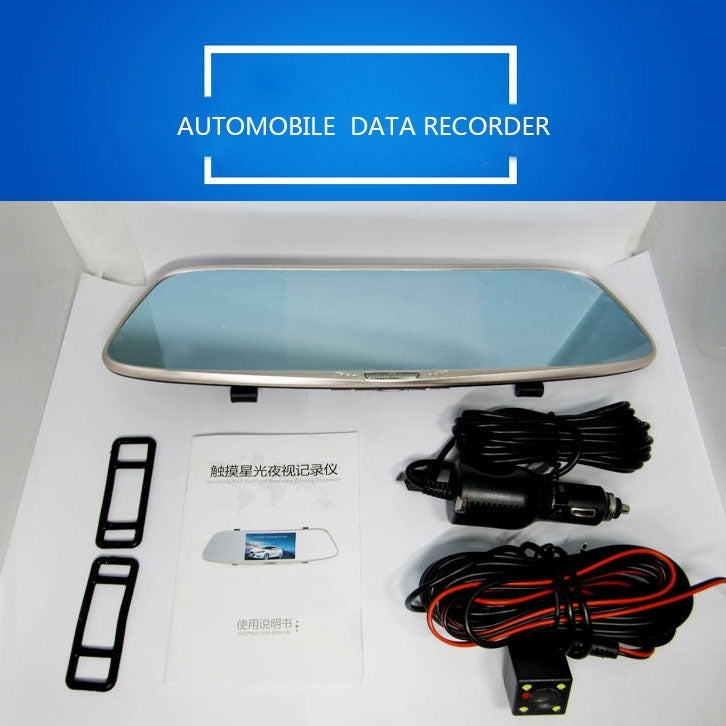 5 inch IPS Touch Screen Rear View Mirror Car Recorder with Dual Channel 720P Car Black Box, Separate Camera, Support 32GB TF Card, Night Vision, 150 Degree Wide Angle Viewing - Car DVRs by PMC TechLife | Online Shopping South Africa | PMC TechLife | Buy Now Pay Later Mobicred