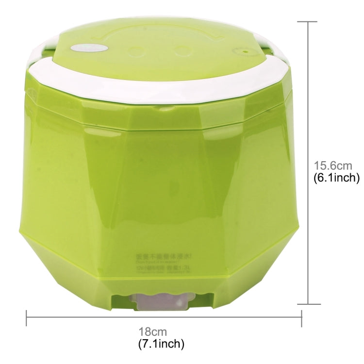 OUSHIBA Car Auto C3 Mini Multi-function Rice Cooker 12V 1.3L Volume for Rice Soup Noodles Vegetable Dessert(Green) - Rice Cookers by PMC Jewellery | Online Shopping South Africa | PMC Jewellery | Buy Now Pay Later Mobicred